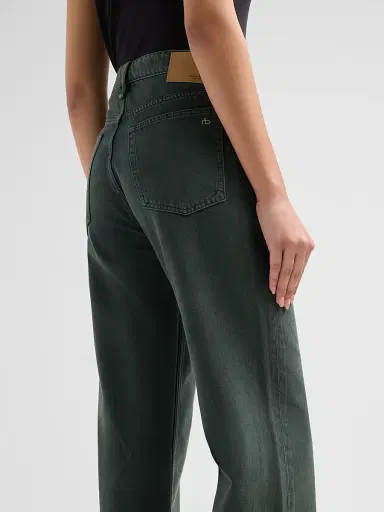 rag & bone Women's Logan Wide-Leg Jeans - Forest Green Stone - Size 32 | Thumbnail 5 rag & bone Women's Logan Wide-Leg Jeans - Forest Green Stone - Size 32 | Thumbnail 5