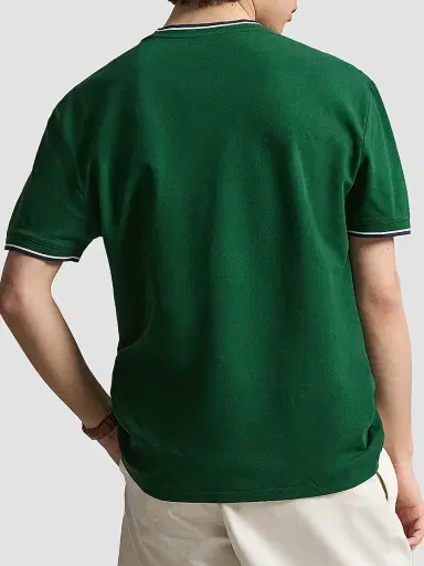 Polo Ralph Lauren Men's Stretch Mesh Crewneck T-Shirt - New Forest | Thumbnail 3 Polo Ralph Lauren Men's Stretch Mesh Crewneck T-Shirt - New Forest | Thumbnail 3