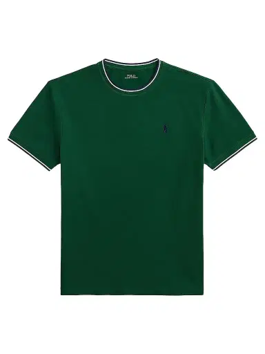 Polo Ralph Lauren Men's Stretch Mesh Crewneck T-Shirt - New Forest | Thumbnail 1 Polo Ralph Lauren Men's Stretch Mesh Crewneck T-Shirt - New Forest | Thumbnail 1