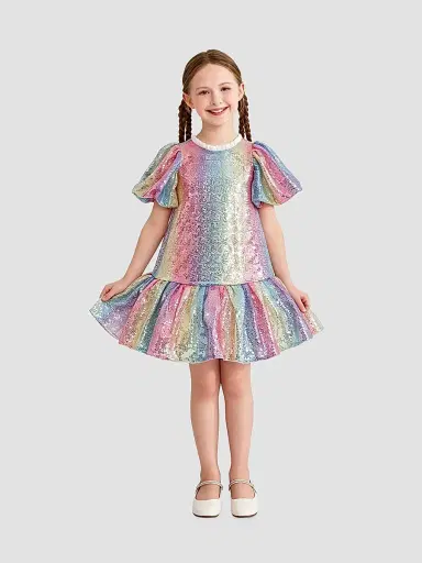 Mimi Tutu Little Girl's & Girl's Aurenna Dress - Rainbow | Thumbnail 3 Mimi Tutu Little Girl's & Girl's Aurenna Dress - Rainbow | Thumbnail 3