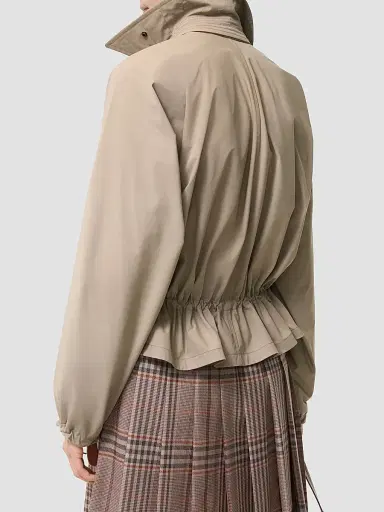 Burberry Women's Rosewin Stretch-Nylon Double-Breasted Jacket - Saltmarsh Beige | Thumbnail 3 Burberry Women's Rosewin Stretch-Nylon Double-Breasted Jacket - Saltmarsh Beige | Thumbnail 3