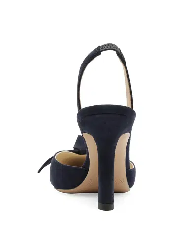 Alexandre Birman Women's Clarita 85MM Suede Slingback Pumps - Navy - Size 12 | Thumbnail 4 Alexandre Birman Women's Clarita 85MM Suede Slingback Pumps - Navy - Size 12 | Thumbnail 4