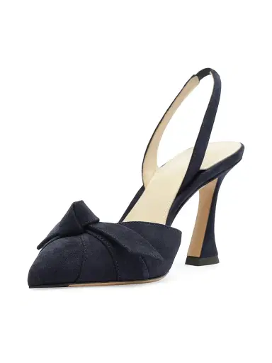 Alexandre Birman Women's Clarita 85MM Suede Slingback Pumps - Navy - Size 12 | Thumbnail 5 Alexandre Birman Women's Clarita 85MM Suede Slingback Pumps - Navy - Size 12 | Thumbnail 5
