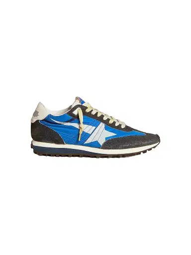 Golden Goose Men's Marathon Textile & Suede Low-Top Running Sneakers - Royal Blue Dark - Size 6 | Thumbnail 1 Golden Goose Men's Marathon Textile & Suede Low-Top Running Sneakers - Royal Blue Dark - Size 6 | Thumbnail 1