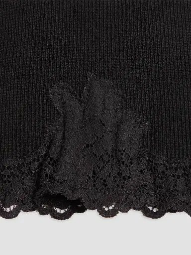 Valentino Garavani Women's VLogo Signature Cashmere and Lace Headband - Black | Thumbnail 4 Valentino Garavani Women's VLogo Signature Cashmere and Lace Headband - Black | Thumbnail 4