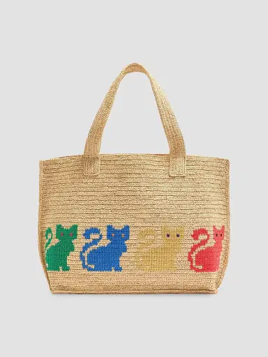 Valentino Garavani Women's Raffia Tote Bag | Thumbnail 4 Valentino Garavani Women's Raffia Tote Bag | Thumbnail 4