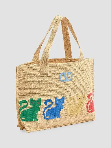 Valentino Garavani Women's Raffia Tote Bag | Thumbnail 5 Valentino Garavani Women's Raffia Tote Bag | Thumbnail 5