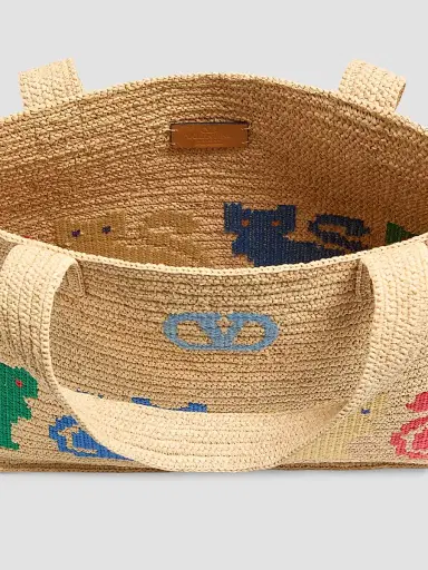 Valentino Garavani Women's Raffia Tote Bag | Thumbnail 7 Valentino Garavani Women's Raffia Tote Bag | Thumbnail 7