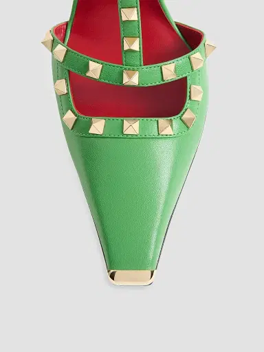 Valentino Garavani Women's Rockstud 100MM Kidskin Pumps - Light Green - Size 9 | Thumbnail 5 Valentino Garavani Women's Rockstud 100MM Kidskin Pumps - Light Green - Size 9 | Thumbnail 5