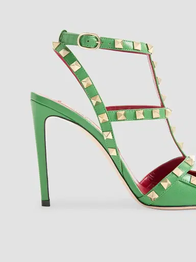 Valentino Garavani Women's Rockstud 100MM Kidskin Pumps - Light Green - Size 9 | Thumbnail 6 Valentino Garavani Women's Rockstud 100MM Kidskin Pumps - Light Green - Size 9 | Thumbnail 6