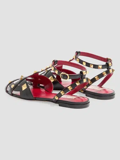 Valentino Garavani Women's Studdy Kidskin Sandals - Black - Size 6 | Thumbnail 3 Valentino Garavani Women's Studdy Kidskin Sandals - Black - Size 6 | Thumbnail 3