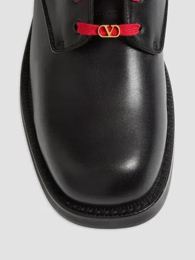 Valentino Garavani Men's Punx Calfskin Combat Boots - Black | Thumbnail 5 Valentino Garavani Men's Punx Calfskin Combat Boots - Black | Thumbnail 5