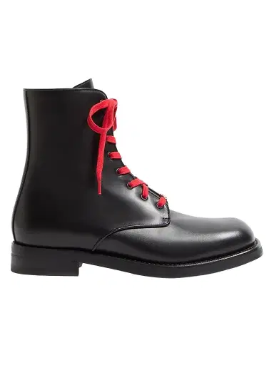 Valentino Garavani Men's Punx Calfskin Combat Boots - Black | Thumbnail 1 Valentino Garavani Men's Punx Calfskin Combat Boots - Black | Thumbnail 1