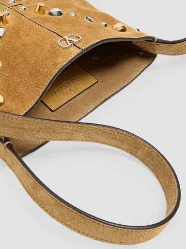 Valentino Garavani Women's Nellcôte Shoulder Bag in Suede with Fringes - Havana | Thumbnail 5 Valentino Garavani Women's Nellcôte Shoulder Bag in Suede with Fringes - Havana | Thumbnail 5