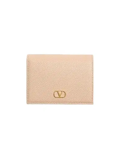 Valentino Garavani Women's VLogo Signature Grainy Calfskin Wallet - Rose Sand | Thumbnail 1 Valentino Garavani Women's VLogo Signature Grainy Calfskin Wallet - Rose Sand | Thumbnail 1