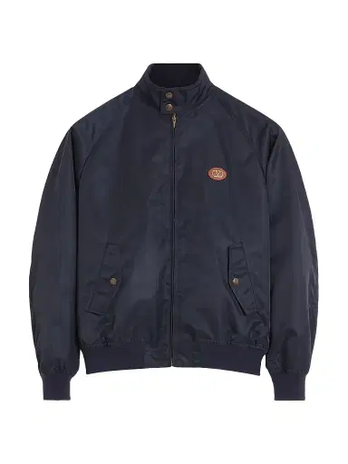 Valentino Garavani Men's Nylon Blouson Jacket with VLogo Patch - Navy | Thumbnail 1 Valentino Garavani Men's Nylon Blouson Jacket with VLogo Patch - Navy | Thumbnail 1