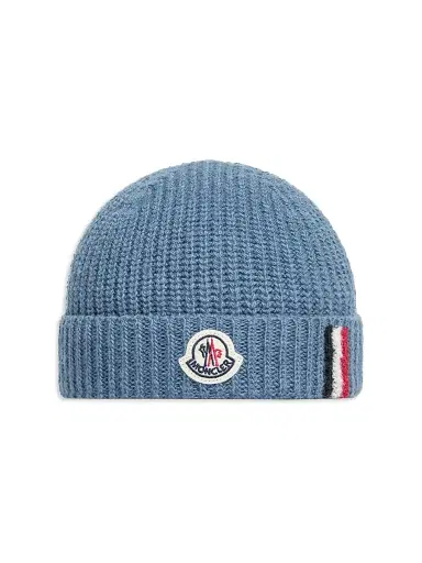 Moncler Baby Boy's & Little Boy's Beanie Hat in Wool - Cobalt Blue | Thumbnail 1 Moncler Baby Boy's & Little Boy's Beanie Hat in Wool - Cobalt Blue | Thumbnail 1