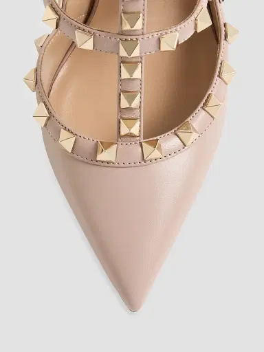 Valentino Garavani Women's Rockstud Ankle Strap 100MM Pumps - Poudre - Size 4.5 | Thumbnail 5 Valentino Garavani Women's Rockstud Ankle Strap 100MM Pumps - Poudre - Size 4.5 | Thumbnail 5