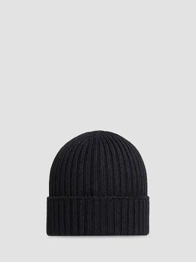 Moncler Little Boy's & Boy's Beanie Hat in Wool - Black | Thumbnail 2 Moncler Little Boy's & Boy's Beanie Hat in Wool - Black | Thumbnail 2