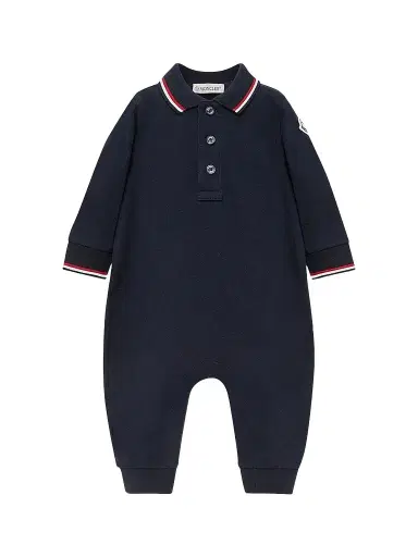 Moncler Baby Boy's Grow in Cotton Piquet - Navy Blue 18 Months | Thumbnail 1 Moncler Baby Boy's Grow in Cotton Piquet - Navy Blue 18 Months | Thumbnail 1