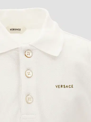 Versace Boy's Little Boy's & Boy's Logo Piqué Polo Shirt | Thumbnail 5 Versace Boy's Little Boy's & Boy's Logo Piqué Polo Shirt | Thumbnail 5