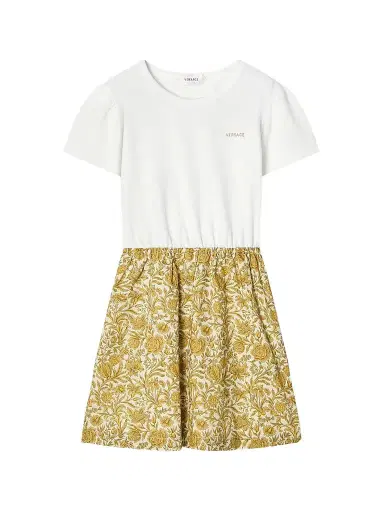 Versace Baby Girl's, Little Girl's & Girl's Floral Poplin Dress - White | Thumbnail 1 Versace Baby Girl's, Little Girl's & Girl's Floral Poplin Dress - White | Thumbnail 1