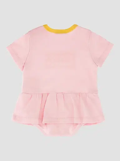 Versace Baby Girl's Logo Romper - Pink 9 Months | Thumbnail 2 Versace Baby Girl's Logo Romper - Pink 9 Months | Thumbnail 2