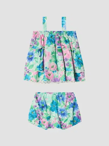 Versace Baby Girl's & Little Girl's The Meadow Poplin Dress - New Born Pink | Thumbnail 2 Versace Baby Girl's & Little Girl's The Meadow Poplin Dress - New Born Pink | Thumbnail 2