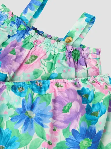 Versace Baby Girl's & Little Girl's The Meadow Poplin Dress - New Born Pink | Thumbnail 3 Versace Baby Girl's & Little Girl's The Meadow Poplin Dress - New Born Pink | Thumbnail 3