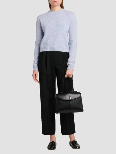 Jil Sander Women's Linea Leather Top handle Bag - Black | Thumbnail 2 Jil Sander Women's Linea Leather Top handle Bag - Black | Thumbnail 2
