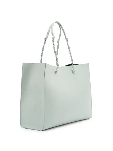 Jil Sander Women's Tangle East West Leather Shopper Tote Bag - Jade | Thumbnail 4 Jil Sander Women's Tangle East West Leather Shopper Tote Bag - Jade | Thumbnail 4