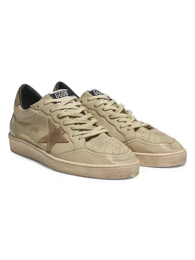 Golden Goose Men's Ballstar Leather Low-Top Sneakers - Beige Tobacco - Size 13 | Thumbnail 2 Golden Goose Men's Ballstar Leather Low-Top Sneakers - Beige Tobacco - Size 13 | Thumbnail 2
