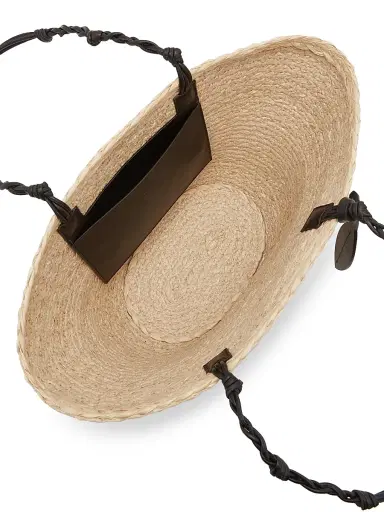 Jil Sander Women's Tangle Raffia Bucket Bag - Natural Black | Thumbnail 3 Jil Sander Women's Tangle Raffia Bucket Bag - Natural Black | Thumbnail 3