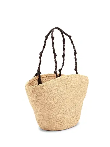 Jil Sander Women's Tangle Raffia Bucket Bag - Natural Black | Thumbnail 4 Jil Sander Women's Tangle Raffia Bucket Bag - Natural Black | Thumbnail 4