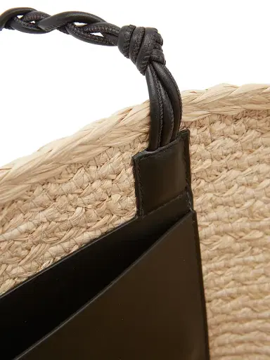 Jil Sander Women's Tangle Raffia Bucket Bag - Natural Black | Thumbnail 5 Jil Sander Women's Tangle Raffia Bucket Bag - Natural Black | Thumbnail 5