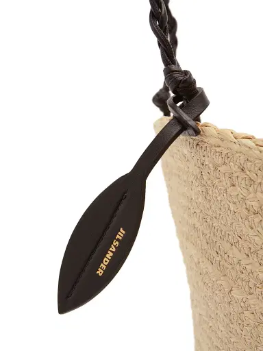 Jil Sander Women's Tangle Raffia Bucket Bag - Natural Black | Thumbnail 6 Jil Sander Women's Tangle Raffia Bucket Bag - Natural Black | Thumbnail 6