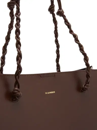 Jil Sander Women's Tangle East-West Leather Shopper Tote Bag - Dark Earth | Thumbnail 6 Jil Sander Women's Tangle East-West Leather Shopper Tote Bag - Dark Earth | Thumbnail 6