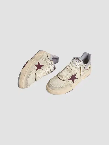 Golden Goose Men's Forty2 Nabuk Chunky Leather Low-Top Sneakers - Marble Off White Silver Grey | Thumbnail 3 Golden Goose Men's Forty2 Nabuk Chunky Leather Low-Top Sneakers - Marble Off White Silver Grey | Thumbnail 3