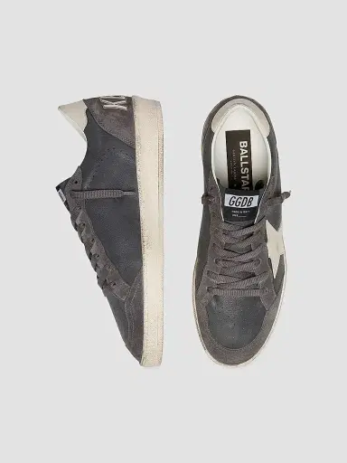 Golden Goose Men's Ballstar Leather Low-Top Sneakers - Antracite Green - Size 14 | Thumbnail 3 Golden Goose Men's Ballstar Leather Low-Top Sneakers - Antracite Green - Size 14 | Thumbnail 3