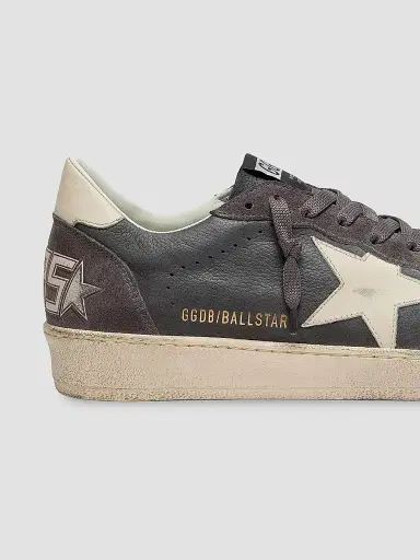 Golden Goose Men's Ballstar Leather Low-Top Sneakers - Antracite Green - Size 14 | Thumbnail 4 Golden Goose Men's Ballstar Leather Low-Top Sneakers - Antracite Green - Size 14 | Thumbnail 4