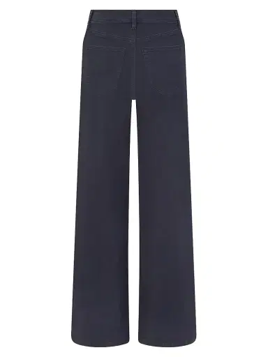 FRAME Women's Le Slim Palazzo Harbor Pocket Pants - Navy | Thumbnail 2 FRAME Women's Le Slim Palazzo Harbor Pocket Pants - Navy | Thumbnail 2
