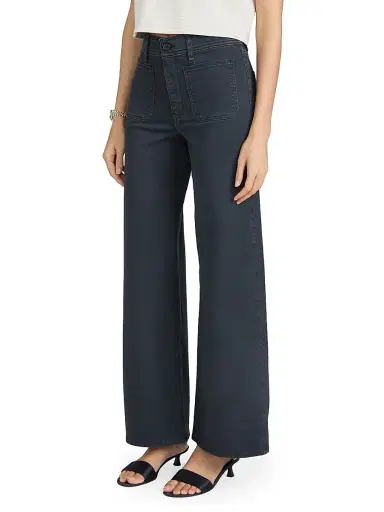 FRAME Women's Le Slim Palazzo Harbor Pocket Pants - Navy | Thumbnail 4 FRAME Women's Le Slim Palazzo Harbor Pocket Pants - Navy | Thumbnail 4