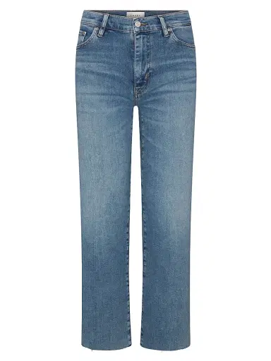 Frame Women's The Mellow High-Rise Straight-Leg Jeans - Clue Raw After | Thumbnail 1 Frame Women's The Mellow High-Rise Straight-Leg Jeans - Clue Raw After | Thumbnail 1