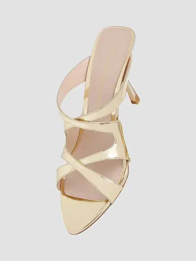 Stuart Weitzman Women's Rubie 85MM Patent Leather Sandals - Platino | Thumbnail 4 Stuart Weitzman Women's Rubie 85MM Patent Leather Sandals - Platino | Thumbnail 4