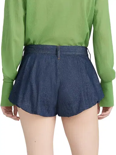 Frame Women's Shell Cotton Denim Shorts - Puzzle | Thumbnail 6 Frame Women's Shell Cotton Denim Shorts - Puzzle | Thumbnail 6
