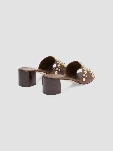 Stuart Weitzman Women's Perry 50MM Studded Leather Sandals | Thumbnail 3 Stuart Weitzman Women's Perry 50MM Studded Leather Sandals | Thumbnail 3