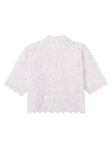 Frame Women's Paisley Eyelet Crop Shirt - Bubble Gum | Thumbnail 3 Frame Women's Paisley Eyelet Crop Shirt - Bubble Gum | Thumbnail 3