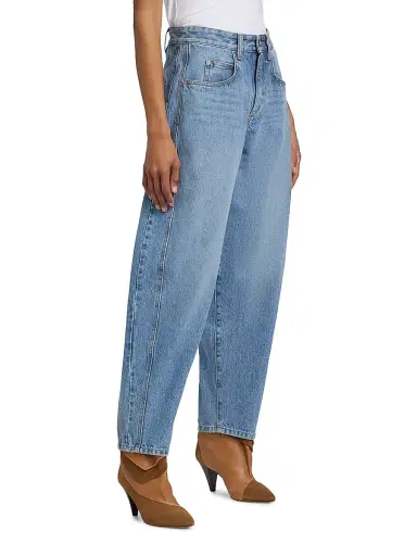 Isabel Marant Women's Oriane Barrel Mid-Rise Jeans - Light Blue - Size 10 | Thumbnail 4 Isabel Marant Women's Oriane Barrel Mid-Rise Jeans - Light Blue - Size 10 | Thumbnail 4