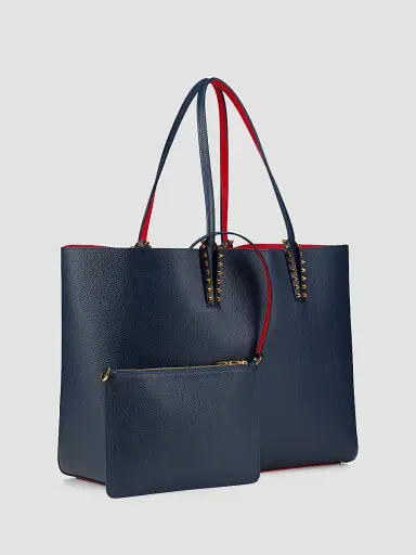 Christian Louboutin Women's Cabata Leather Tote Bag - Marine | Thumbnail 2 Christian Louboutin Women's Cabata Leather Tote Bag - Marine | Thumbnail 2