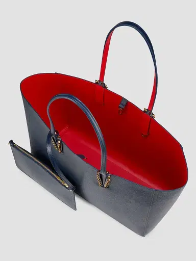 Christian Louboutin Women's Cabata Leather Tote Bag - Marine | Thumbnail 3 Christian Louboutin Women's Cabata Leather Tote Bag - Marine | Thumbnail 3